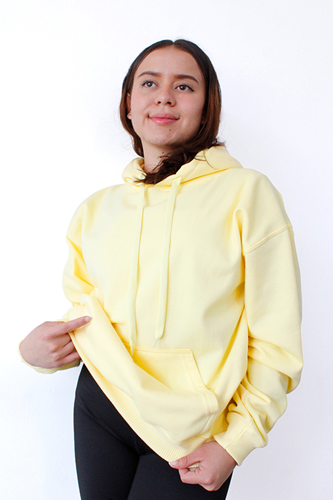 Hoodie amarillo pale
